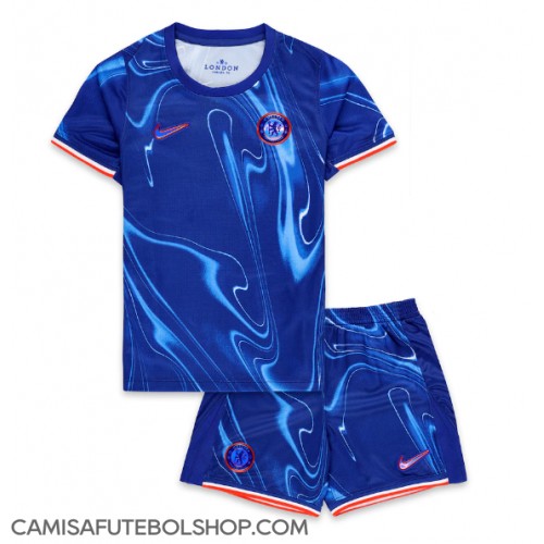 Camisa de time de futebol Chelsea Replicas 1º Equipamento Infantil 2024-25 Manga Curta (+ Calças curtas)